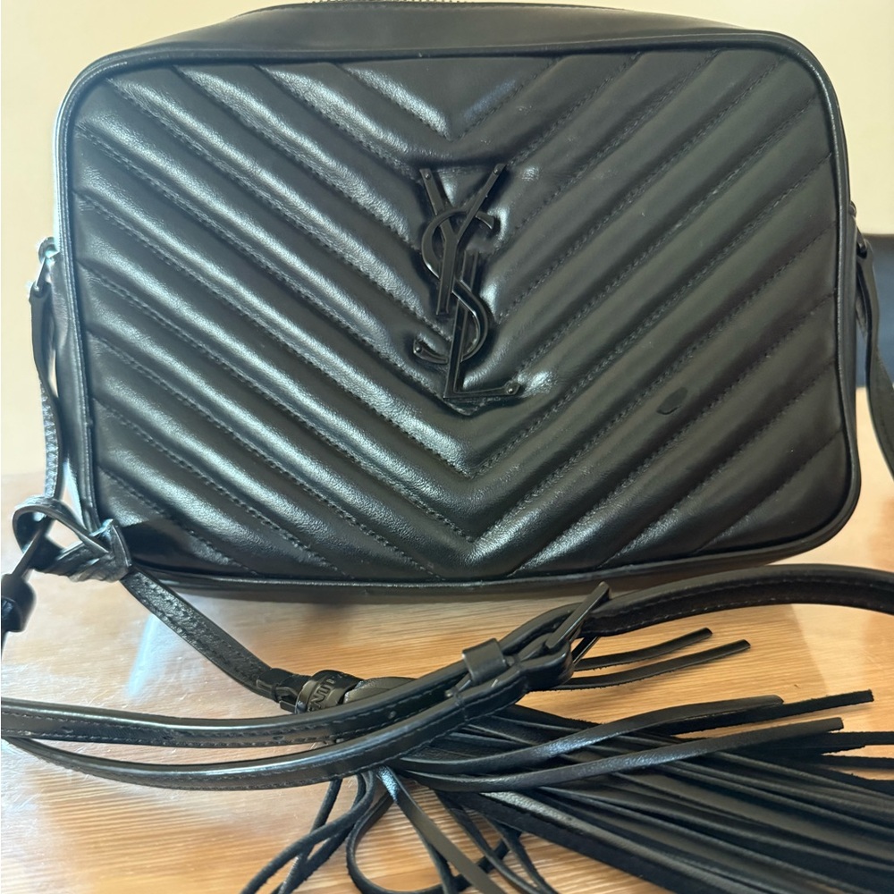 YSL Black Quilted Crossbody Bag